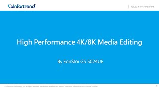 High Performance 4K8K Media Editing by EonStor GS 5024UE U2 NVMe Hybrid Flash Storage [upl. by Maryann200]