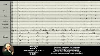 Haydn Digital Streichquartett Nr 33 Hob III opus 20 Nr 3  orchestriert [upl. by Ahsekram102]