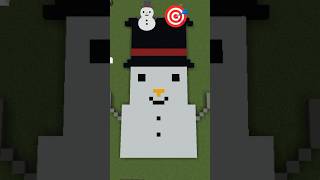 I built a snowman and a arrow board in Minecraft [upl. by Aitnyc]