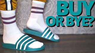 FAST DRYING Adidas ADILETTE SLIDER On Foot Review [upl. by Gnes]