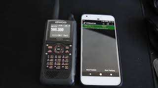 Kenwood D74A  APRSDroid Transmit amp Receive over Bluetooth [upl. by Ambrogio]