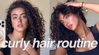 CURLY HAIR ROUTINE  Vlogmas [upl. by Churchill]