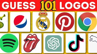 Guess the Logo in 3 Seconds ⏰  101 Famous Logos  Logo Quiz 2024 [upl. by Ki668]