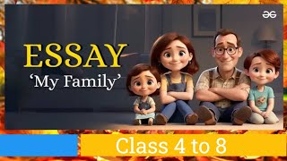 MY FAMILY ESSAY WRITING  MY FAMILY PARAGRAPH [upl. by Ahsaeyt586]