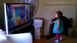 My 2 year old dancing to The Fresh Beat Band [upl. by Rosaline174]