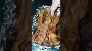 Crispy Air Fryer Bacon shorts ninjawoodfiregrill [upl. by Mamoun153]