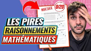 Les PIRES raisonnements mathématiques énigme du contrôle surprise [upl. by Ettegroeg]