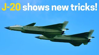 J20 new tricks unveiled in latest flight demo Chinese Air Force Airshow videos [upl. by Aydni716]