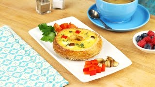 Recette  Bagel façon quiche Un classique américain à la sauce française [upl. by Animor682]