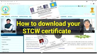 How to download your STCW certificate from DG Shipping [upl. by Nylzor668]