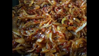 How To Make Seeni Sambol Recipe In Sri Lankan Style Quick amp Easy [upl. by Hetti]