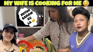 BURI LE KHANA 🍛 BANAKO REY 🤤  She is cooking 🧑‍🍳 for me  Aster Vlogs [upl. by Damour681]