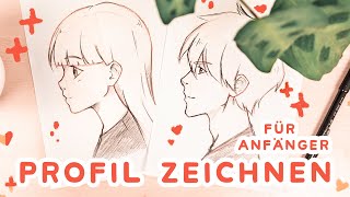 Tutorial MangaGesicht zeichnen Seitenansicht für Anfänger [upl. by Nastassia]