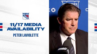 NYR at SEA Peter Laviolette Postgame Media Availability  Nov 17 2024 [upl. by Htnnek124]