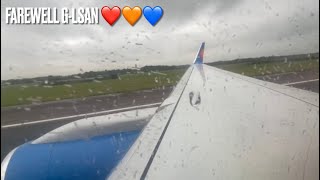 Farewell GLSAN ❤️🧡💙 Jet2 B757200 departure at Manchester Airport 14082024 [upl. by Schoenberg]