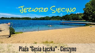 Jezioro Siecino  Plaża Cieszyno Drawski Park Krajobrazowy [upl. by Bijan]