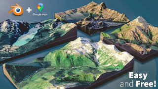 How to Create 3D Terrain with Google Maps and Blender [upl. by Dewitt746]