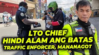 LTO CHIEF Hindi Alam Ang Batas Traffic Enforcer Mananagot [upl. by Led]