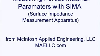 Measuring the Acoustical Properties of Porous Material using SIMA [upl. by Intyrb148]