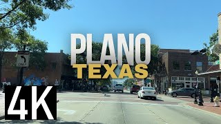 Road Tour of Plano Texas in 4K  Driving in Historic Downtown Plano TX Area  Plano Driving Tour [upl. by Lanahtan589]