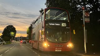 FRV Arriva London Route 103 Chase Cross  Rainham Station Wright Gemini 2 DB300 DW229 LJ59 AEY [upl. by Cheria]