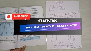 Ex  131 Part1  Statistics  Class 10th I Maths  CBSE Chapter  13 [upl. by Yusem211]