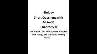 First Year Biology Chapter 58 Short Questions with Answers [upl. by Itsyrk]