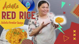 Achote Red Rice  Achote Powder Recipe [upl. by Baxter]