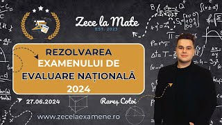 Rezolvare Evaluarea Națională 2024 Matematică [upl. by Donoghue]