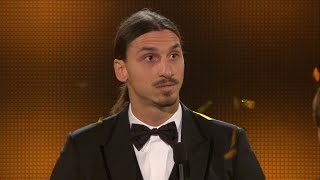 Ibrahimovic in tears while giving a speech about two Swedish footballers and brother who passed away [upl. by Denton]