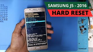 Samsung J5 16 Hard reset  How to Hard Reset Samsung Galaxy J5 2016  Samsung J5 6 Pattern Unlock [upl. by Lewie]