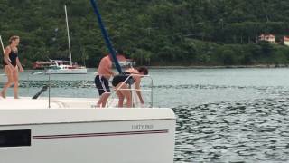 MOORING ON A MOORING BALL IN THE BVI [upl. by Lachlan]