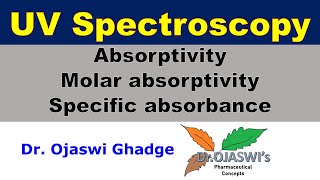 Absorptivity Specific absorbance and Molar absorptivity [upl. by Aistek]