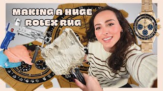 MAKING A HUGE ROLEX RUG  2 week vlog my most complex rug so far [upl. by Allix985]