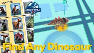 HOW TO FIND ANY DINOSAUR IN JURASSIC WORLD ALIVE [upl. by Nauqes]