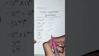 Class 8 maths important formulas shortsshortsfeedshortvideo [upl. by Llerrat]