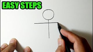 How to draw people for beginners  SIMPLE PEOPLE DRAWING  Man Drawing  Boy Drawing [upl. by Narayan]