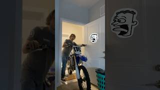 Putting my DIRT BIKE in our 3rd floor apartment dirtbike motocross apartment yamaha fyp ￼ [upl. by Zennas]