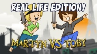 Martyn vs Toby  IN REAL LIFE Pool Game [upl. by Nahtanohj993]