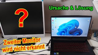 Zweiter Monitor wird nicht erkannt – Ursache amp Lösung Laptop  PC erkennt zweiten Bildschirm nicht [upl. by Nishi]