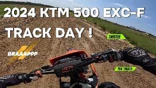 2024 KTM 500 EXCF TRACK DAY [upl. by Nylrebma660]