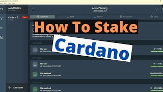 How to Stake Cardano Using Daedalus Wallet [upl. by Yecies]