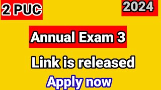 2nd puc exam 3 online registration application 2024 karnataka board [upl. by Etak]