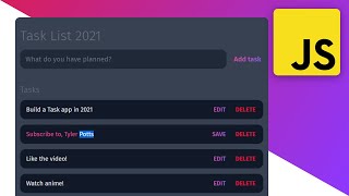 Build a Todo list app in HTML CSS amp JavaScript in 2024  JavaScript for Beginners tutorial [upl. by Yramliw]
