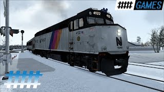 Train Simulator Cab Ride NJT F40PH2CAT in Snow From Bay Head Jct to Spring Lake Station [upl. by Aneeuqal356]