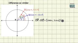 Matematikk R2 Differanse mellom vinkler [upl. by Kcirdled548]