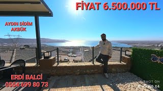 6500000 TL ye FULL DENİZ MANZARALI FULL EŞYALI villa didim akbük gayrimenkul satılık home [upl. by Enixam]