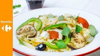 Farfalle aux légumes grillés à la méditerranéenne [upl. by Alyehs]