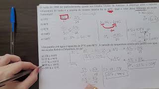 Resolução de exercícios Termometria [upl. by Culhert]