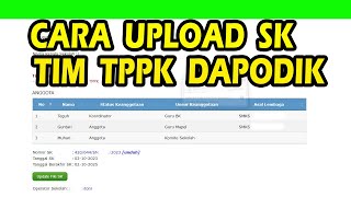 CARA UPLOAD SK TPPK DAPODIK 2023 2024 [upl. by Idnahc17]